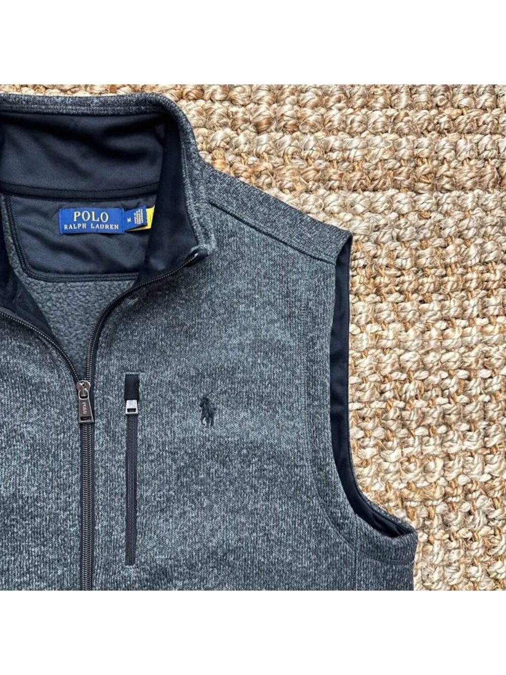 Polo Ralph Lauren Fleece Vest Mens Medium Gray
